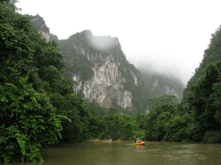 canoe trip rain forest thailand