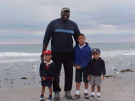 Dad and the boys in Maine