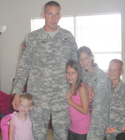 Adam and kids before he left for Iraq