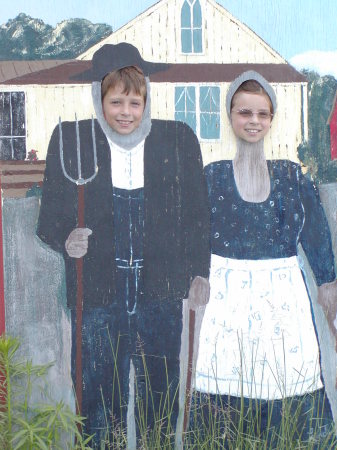 Jacob and Savannah go "American Gothic"