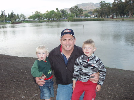 With my sons at Lindo Lake Park