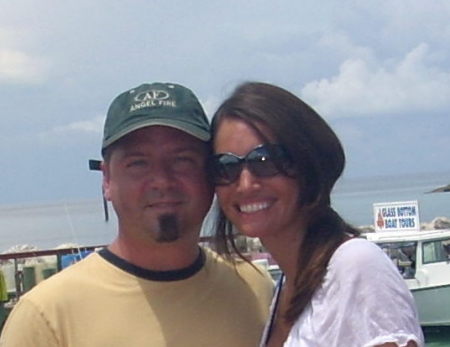 My boyfriend, Jim, and me at Disney's Castaway Cay