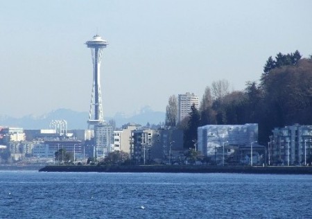 Seattle Skyline with the Space Needle in View... from Alki