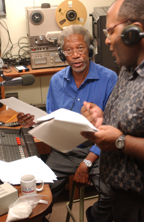 Vince Working on Project with actor Morgan Freeman