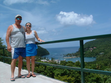 Marigot Bay in St Lucia West Indies