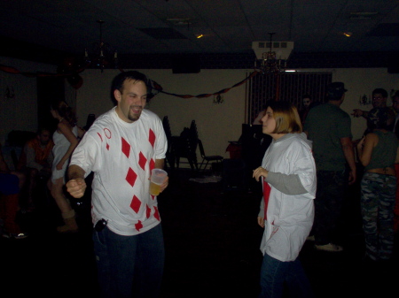 John Carbone busting a move at a halloween party