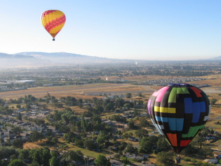 In flight over Wine Country