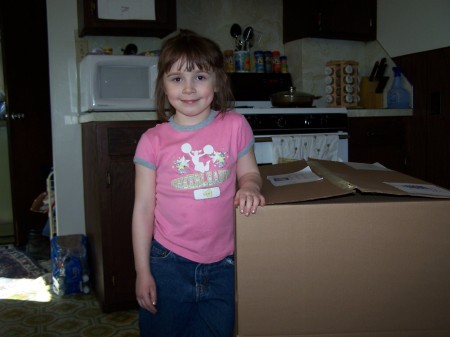 SARA JO HAS A BOX TO OPEN FROM HER GRANDMA