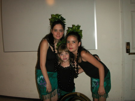 My hula girls (Blonde is my niece)