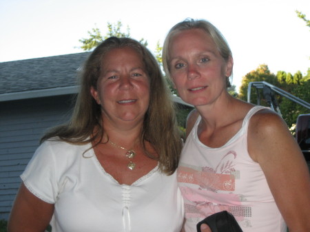 Me(in the white shirt) and my sister Debra (in tank top)