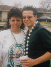 me and my oldest son, kyle... mardi gras day of 04