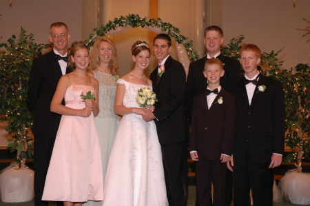 daughter Annette and MJ wedding and our 4 other children