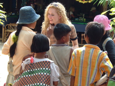 With the Children in Phnom Pehn, Cambodia