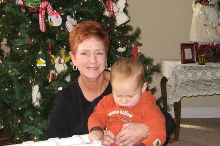 Oma and Mason, Christmas, 2006