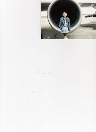 Susan in Kadena Japan AirForce C141 Engine