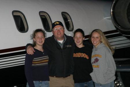 3 of my girls at the plane