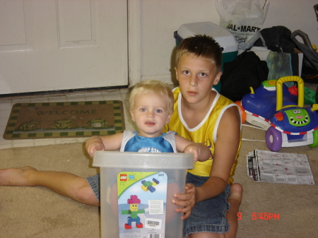 My son Devin 2 yrs. with his brother Jacob