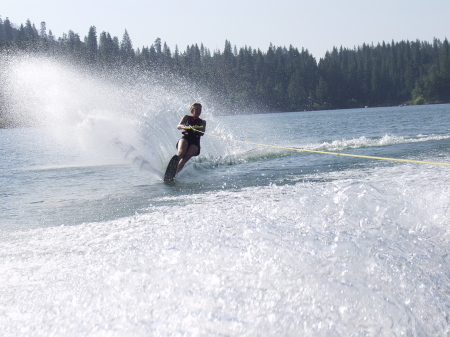 Tricia water skiing