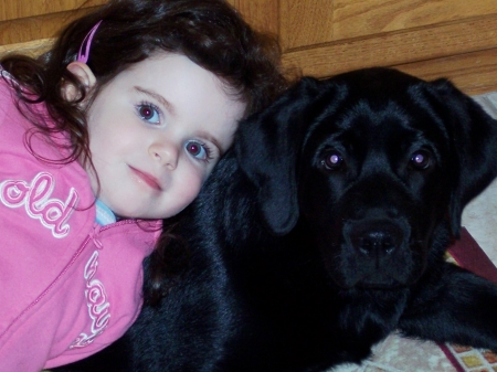 Sara and our Lab, Romeo Nov '04