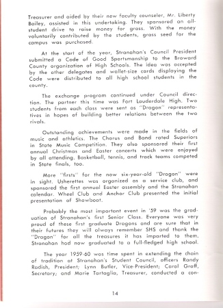 stranahan student handbook 1960-61 p14