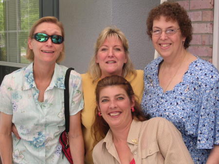 From left: Karen (sister), Me, Pat (sister) and in front Pat's daughter-in-law