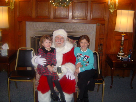 Nicole and Alicia with Santa
