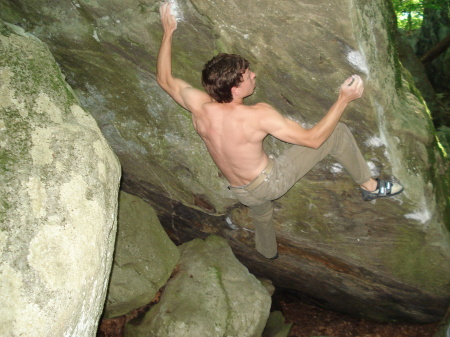 Dan and I bouldering at various locations