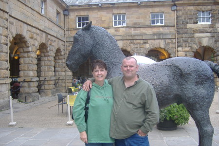 My husband & I in England