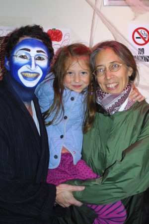 With daughter and girlfriend, me in Zazu make-up at "The Lion King"