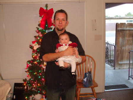 Daddy and Hailey Christmas Morning