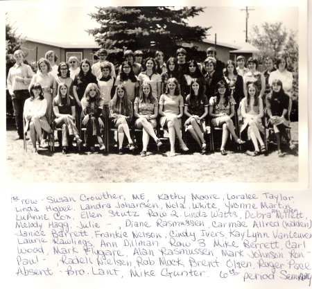 Seminary Class 1972 Orem High