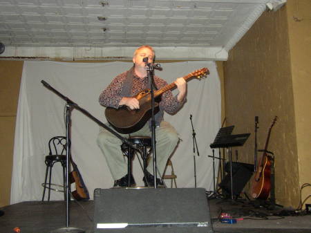 Solo acoustic in a coffee house