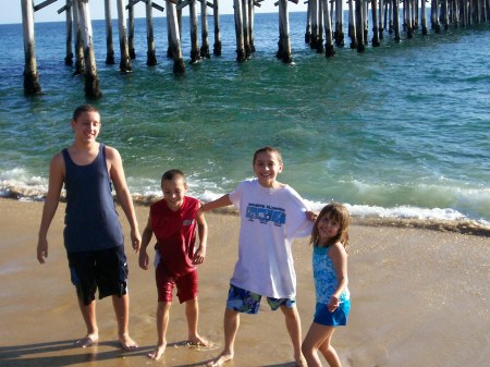 the kids at Balboa Beach