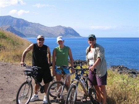 Biking at Ka'ena Point