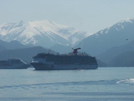 Cruise Ship parked in Sitka