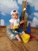 Jaidyn the fisher girl  at 11 months