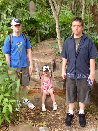 Christopher,Alyssa and Brandon at Animal Kingdom