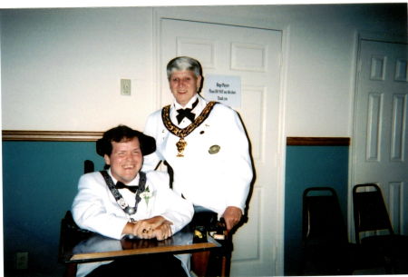 Me & my friend Flo becoming officers at Elks Lodge