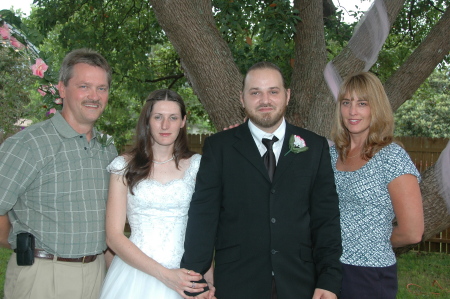 Son and daughter-in-law with brother and wife