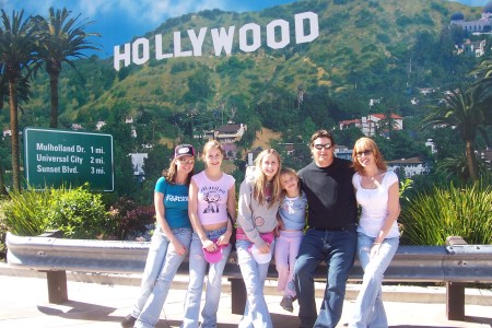 on vaction with my family in Hollywood.