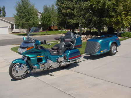 Our Goldwing with custom trailer