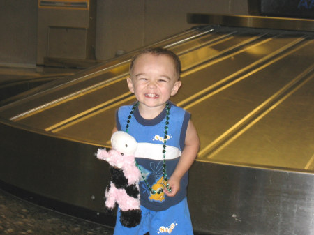 Waiting for Gramma at the airport