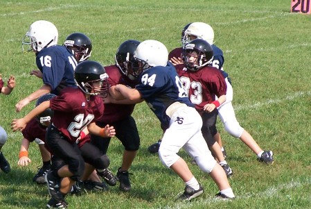 Josh playing Football