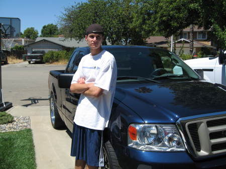 Nicholas with his new truck!