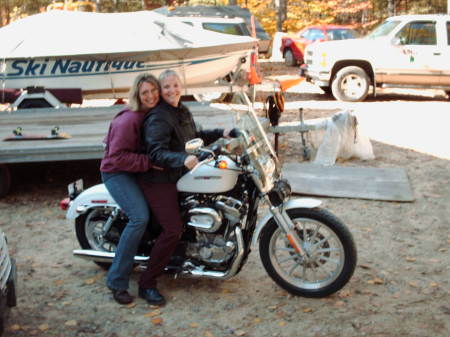 Me and my siter sheryl on her new harley