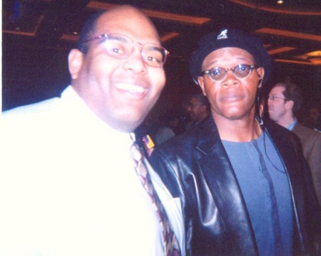 Vince working with actor Samuel L. Jackson in Philadelphia