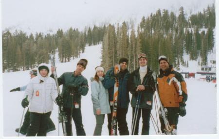 Skiing in Lake Tahoe with family and cousins