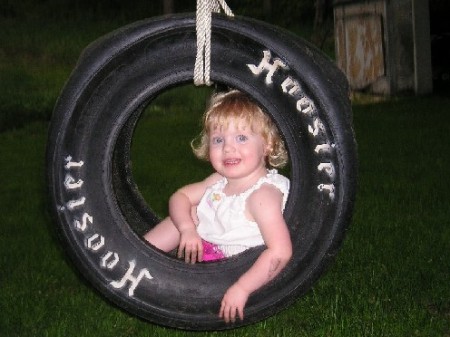 Greta in Tire Swing