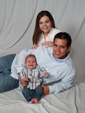 Middle daughter Jessica, her husband Ronald and my grandson, Boston.