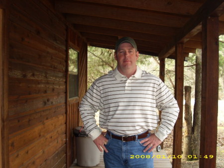 Randy at our cabin